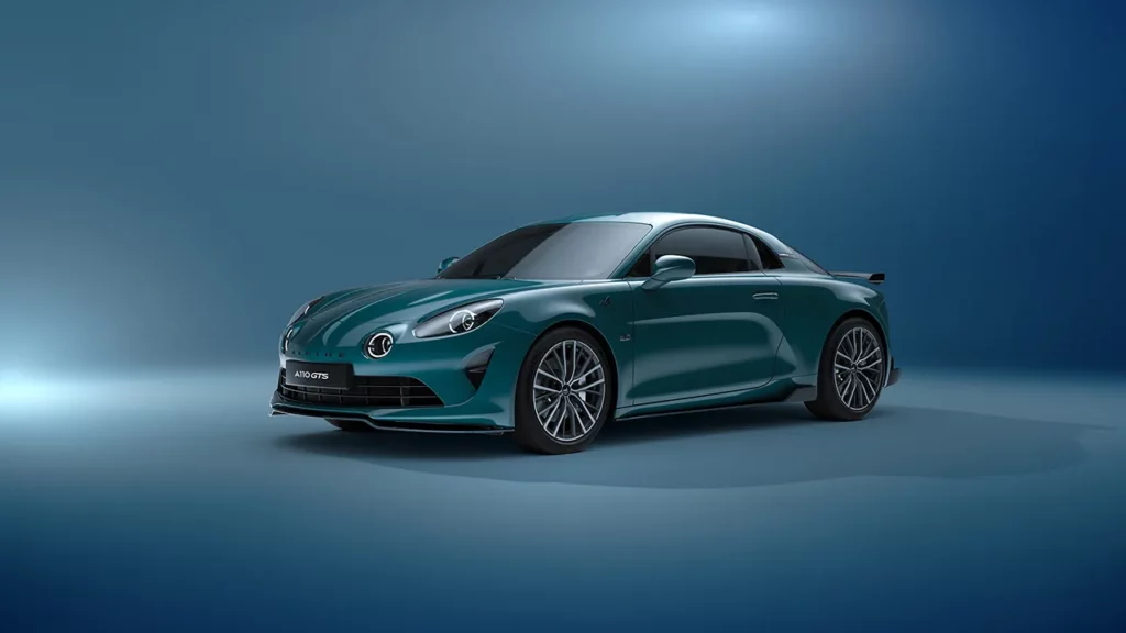 alpine a110 gts 2025 trois quart avant